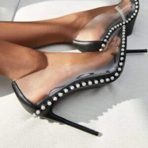 Steve Madden Vyper Womens Synthetic Embellished Pointed Toe Heels-Size 11